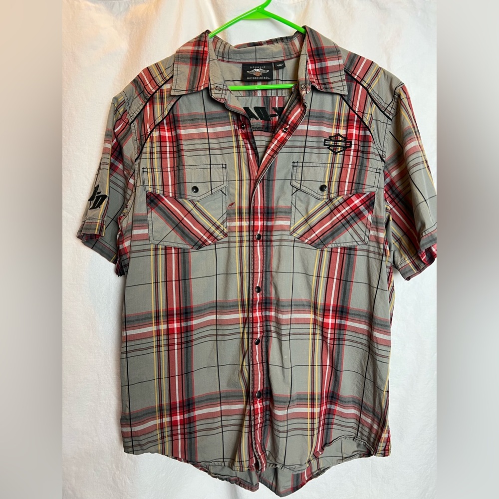 Harley Davidson Button Up Short Sleeve Sz XL